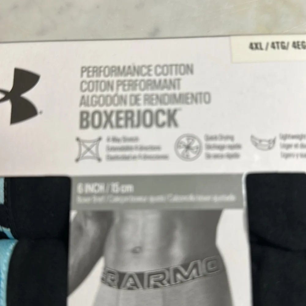 NWT 3PK Under Armour Cotton Boxerjock 4XL